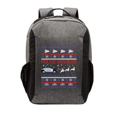 Police Navidad Ugly Christmas Sweater Design Vector Backpack