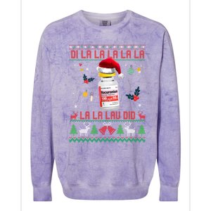 Pharmacist Nurse Ugly Christmas Sweater Di La La Lav Did Meaningful Gift Colorblast Crewneck Sweatshirt