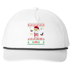 Pharmacist Nurse Ugly Christmas Sweater Di La La Lav Did Meaningful Gift Snapback Five-Panel Rope Hat