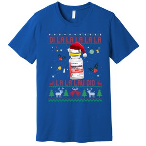 Pharmacist Nurse Ugly Christmas Sweater Di La La Lav Did Meaningful Gift Premium T-Shirt