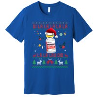 Pharmacist Nurse Ugly Christmas Sweater Di La La Lav Did Meaningful Gift Premium T-Shirt