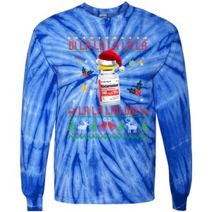 Pharmacist Nurse Ugly Christmas Sweater Di La La Lav Did Meaningful Gift Tie-Dye Long Sleeve Shirt