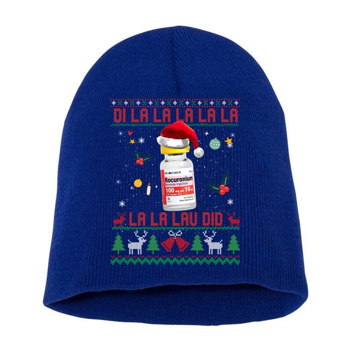 Pharmacist Nurse Ugly Christmas Sweater Di La La Lav Did Meaningful Gift Short Acrylic Beanie