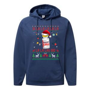 Pharmacist Nurse Ugly Christmas Sweater Di La La Lav Did Meaningful Gift Performance Fleece Hoodie