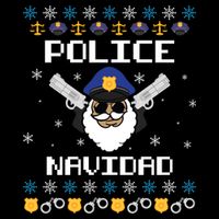Police Navidad Ugly Christmas Funny Policeman Xmas Impact Tech Backpack