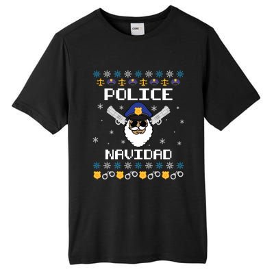 Police Navidad Ugly Christmas Funny Policeman Xmas Tall Fusion ChromaSoft Performance T-Shirt