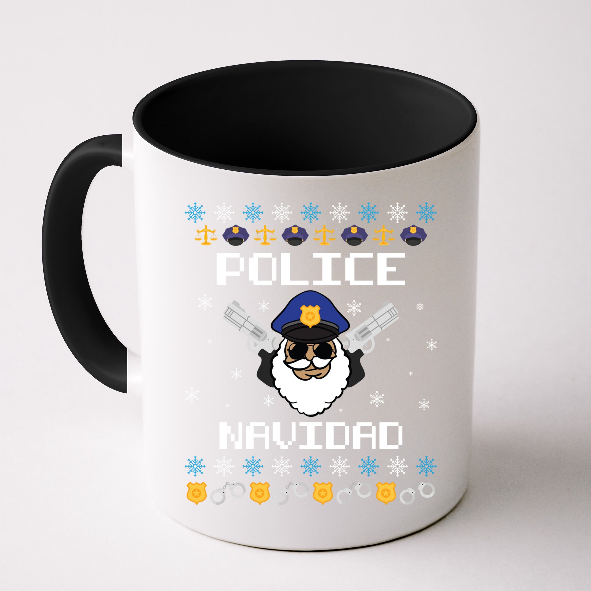 Police Navidad Ugly Christmas Funny Policeman Xmas Mug
