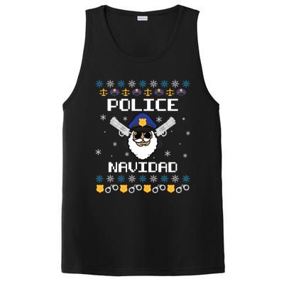 Police Navidad Ugly Christmas Funny Policeman Xmas PosiCharge Competitor Tank