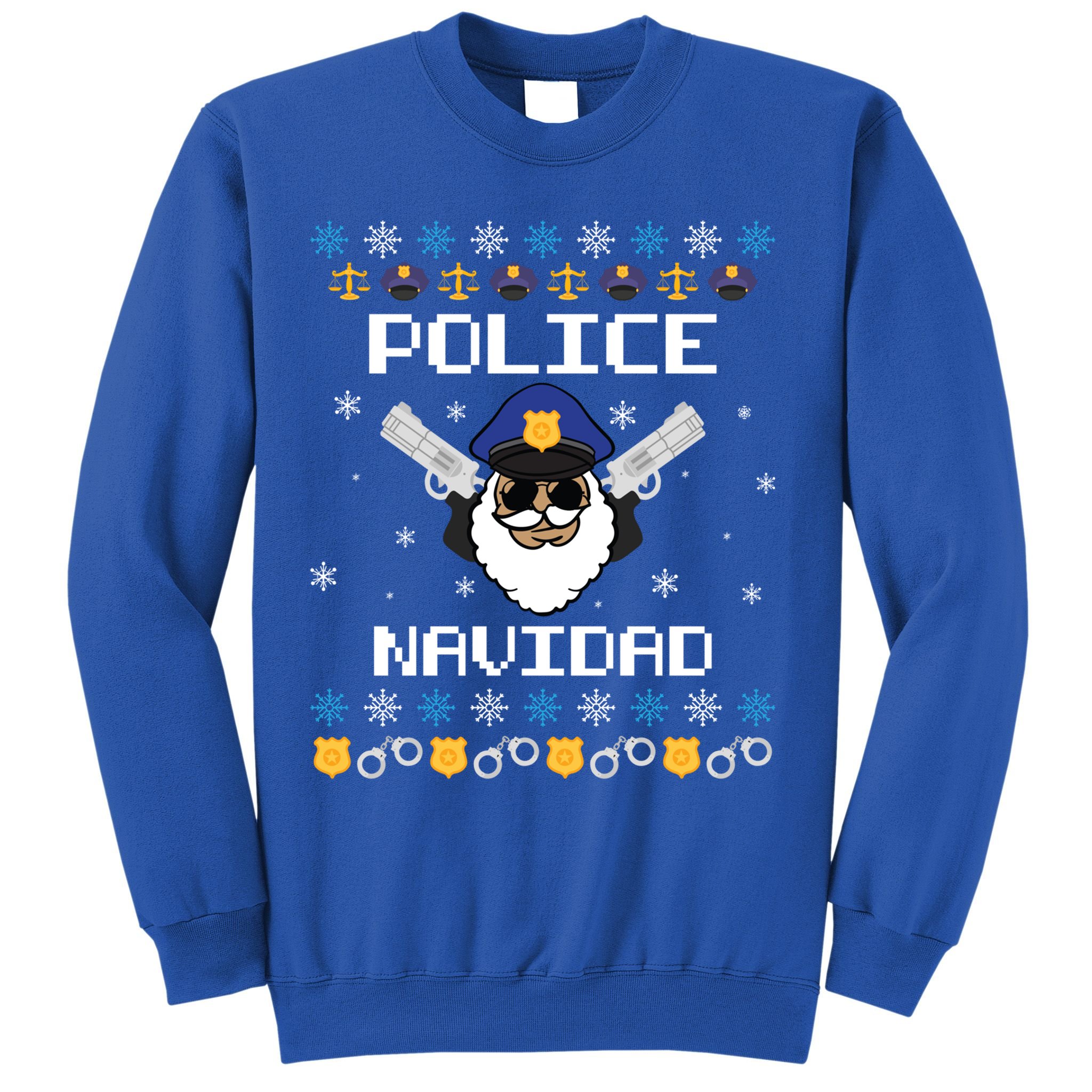 Police Navidad Ugly Christmas Funny Policeman Xmas Sweatshirt