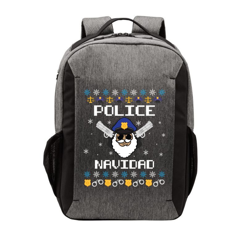 Police Navidad Ugly Christmas Funny Policeman Xmas Vector Backpack