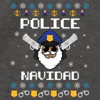 Police Navidad Ugly Christmas Funny Policeman Xmas Vector Backpack