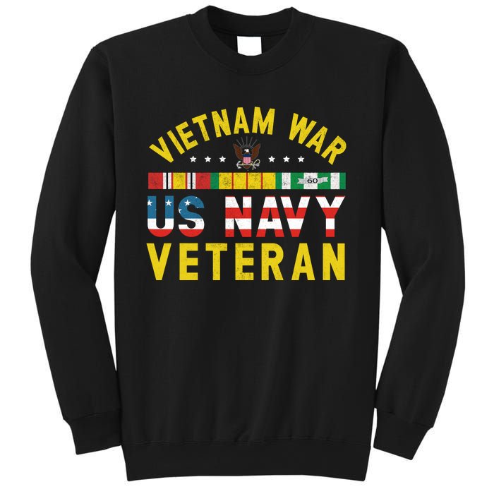 Proud Navy Vietnam Veteran Vietnam War Vet USA Flag Gift Sweatshirt