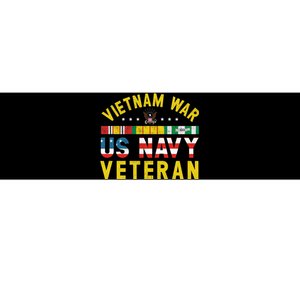 Proud Navy Vietnam Veteran Vietnam War Vet USA Flag Gift Bumper Sticker