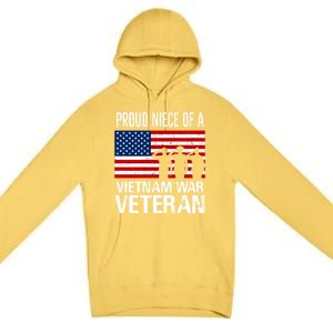 Proud Niece Vietnam War Veteran For Matching Uncle Vet Meaningful Gift Premium Pullover Hoodie