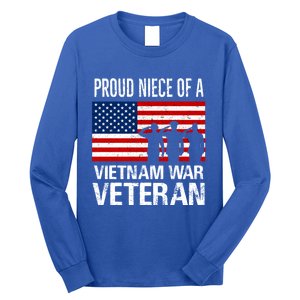 Proud Niece Vietnam War Veteran For Matching Uncle Vet Meaningful Gift Long Sleeve Shirt