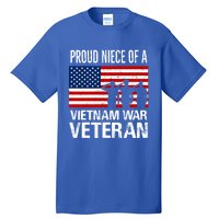 Proud Niece Vietnam War Veteran For Matching Uncle Vet Meaningful Gift Tall T-Shirt