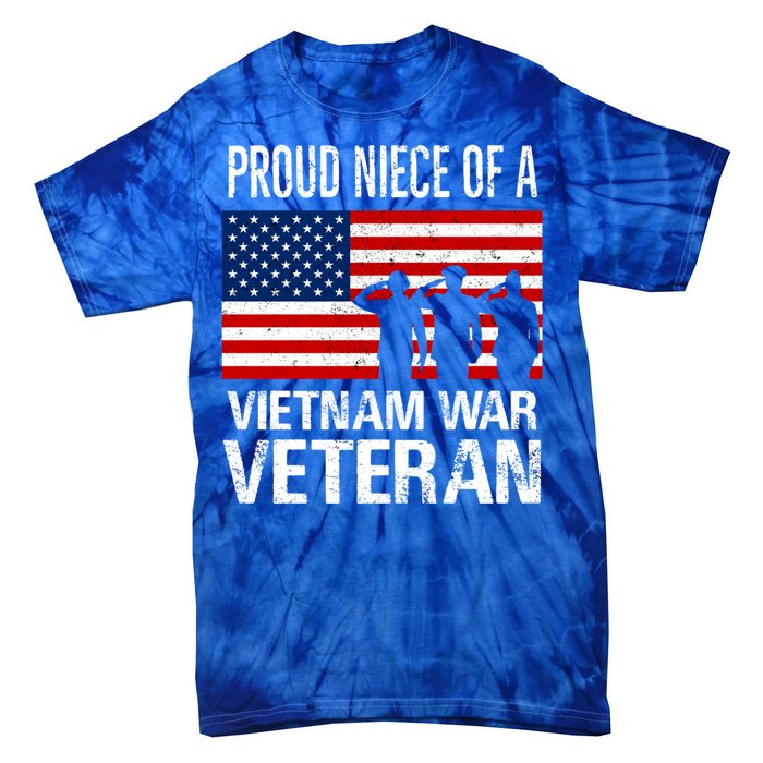 Proud Niece Vietnam War Veteran For Matching Uncle Vet Meaningful Gift Tie-Dye T-Shirt