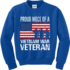 Proud Niece Vietnam War Veteran For Matching Uncle Vet Meaningful Gift Kids Sweatshirt