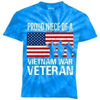 Proud Niece Vietnam War Veteran For Matching Uncle Vet Meaningful Gift Kids Tie-Dye T-Shirt