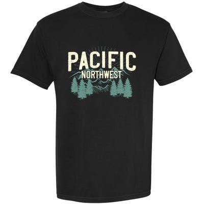 Pacific Northwest Vintage Mountain Camping Hiking Gift Meaningful Gift Garment-Dyed Heavyweight T-Shirt