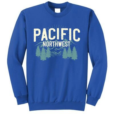 Pacific Northwest Vintage Mountain Camping Hiking Gift Meaningful Gift Sweatshirt