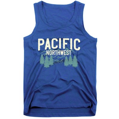 Pacific Northwest Vintage Mountain Camping Hiking Gift Meaningful Gift Tank Top