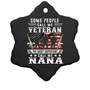 Proud Nana Veteran American Flag Gifts VeteranS Day Mothers Ceramic Star Ornament