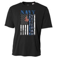 Proud Na Vy Veteran USA Flag Man Dad Grandpa Cooling Performance Crew T-Shirt