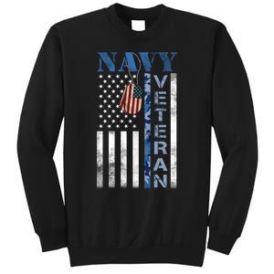 Proud Na Vy Veteran USA Flag Man Dad Grandpa Sweatshirt