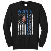 Proud Na Vy Veteran USA Flag Man Dad Grandpa Sweatshirt