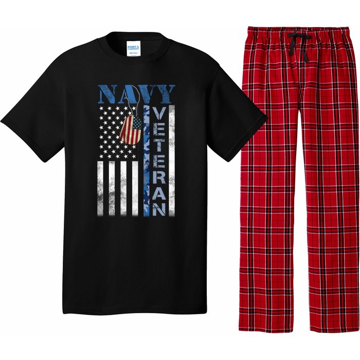 Proud Na Vy Veteran USA Flag Man Dad Grandpa Pajama Set