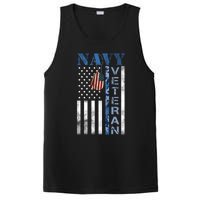 Proud Na Vy Veteran USA Flag Man Dad Grandpa PosiCharge Competitor Tank