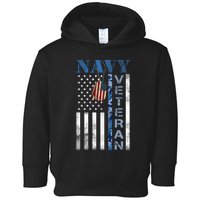 Proud Na Vy Veteran USA Flag Man Dad Grandpa Toddler Hoodie