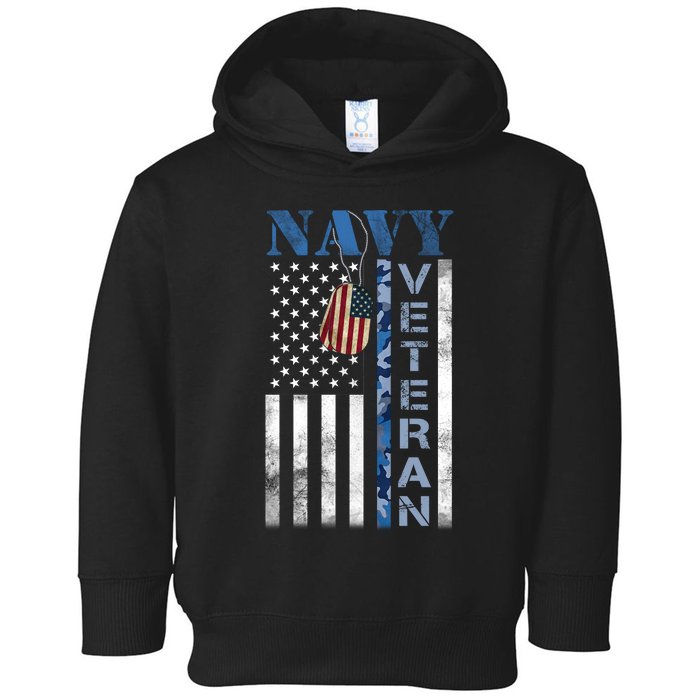 Proud Na Vy Veteran USA Flag Man Dad Grandpa Toddler Hoodie