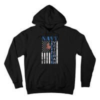 Proud Na Vy Veteran USA Flag Man Dad Grandpa Tall Hoodie