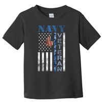 Proud Na Vy Veteran USA Flag Man Dad Grandpa Toddler T-Shirt