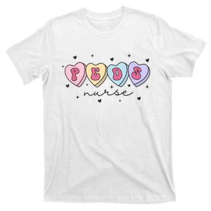 Peds Nurse ValentineS Day Heart Pediatric Nurse Cardiac Onc T-Shirt