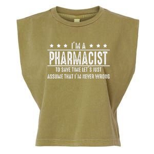 Pharmacist Never Wrong Pharmacist Gift Garment-Dyed Women's Muscle Tee