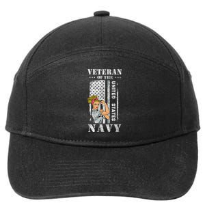 Proud Navys Women, U.S Military Veteran, Veteran's Day 7-Panel Snapback Hat