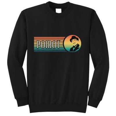 Poirot Name With Hat Mustache Vintage Colors Sweatshirt
