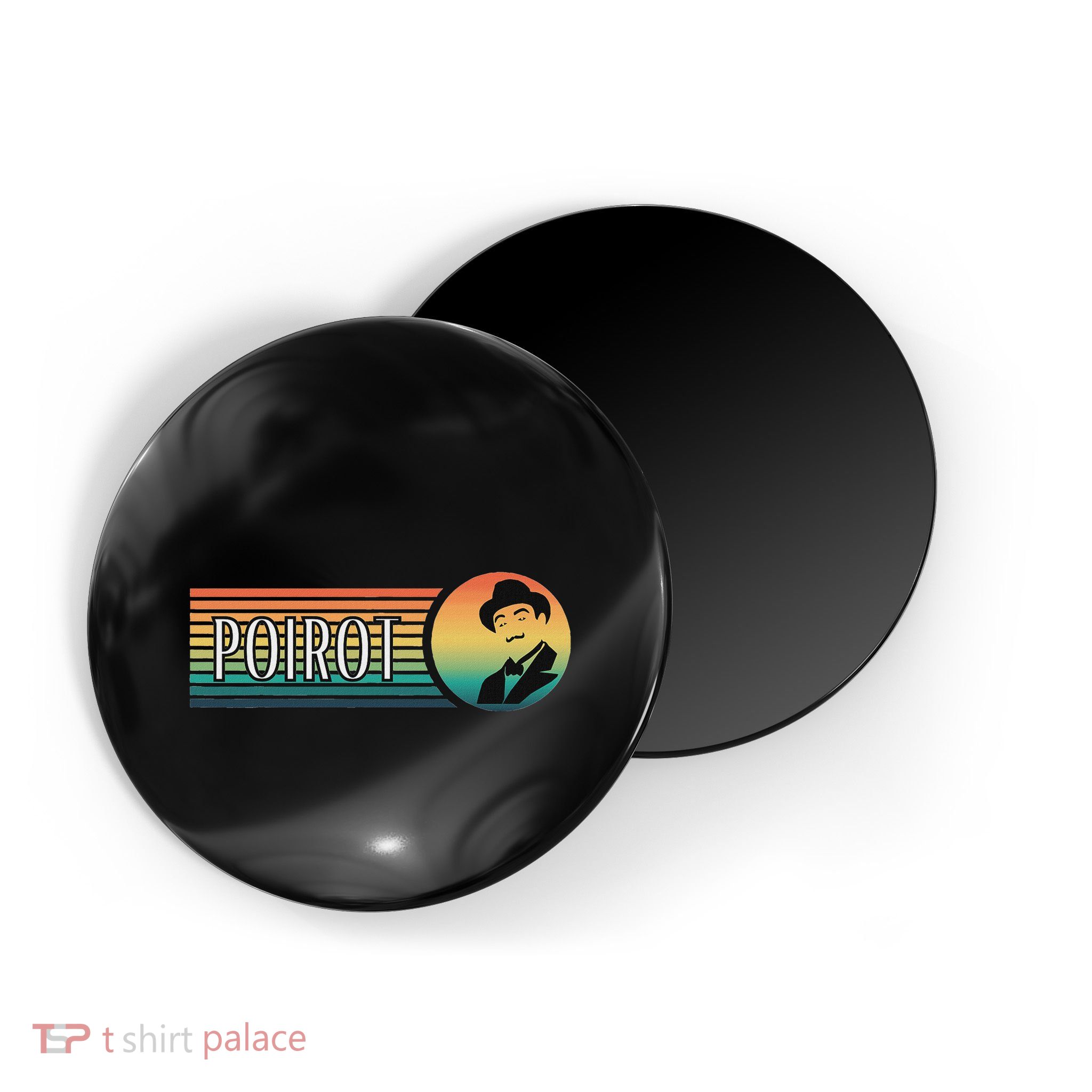 Poirot Name With Hat Mustache Vintage Colors Magnet