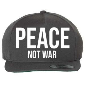 Peace Not War Wool Snapback Cap