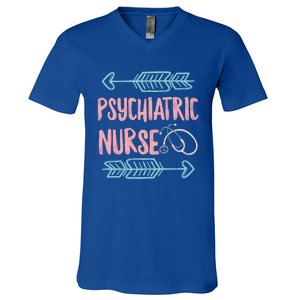 Psychiatric Nurse Week Rn Tal Health Nursing School Psych Gift V-Neck T-Shirt