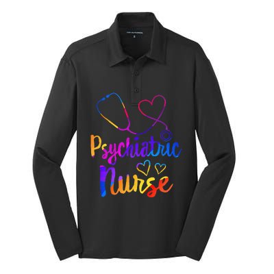 Psychiatric Nurse Week RNtal Health Nursing School Psych Funny Silk Touch Performance Long Sleeve Polo