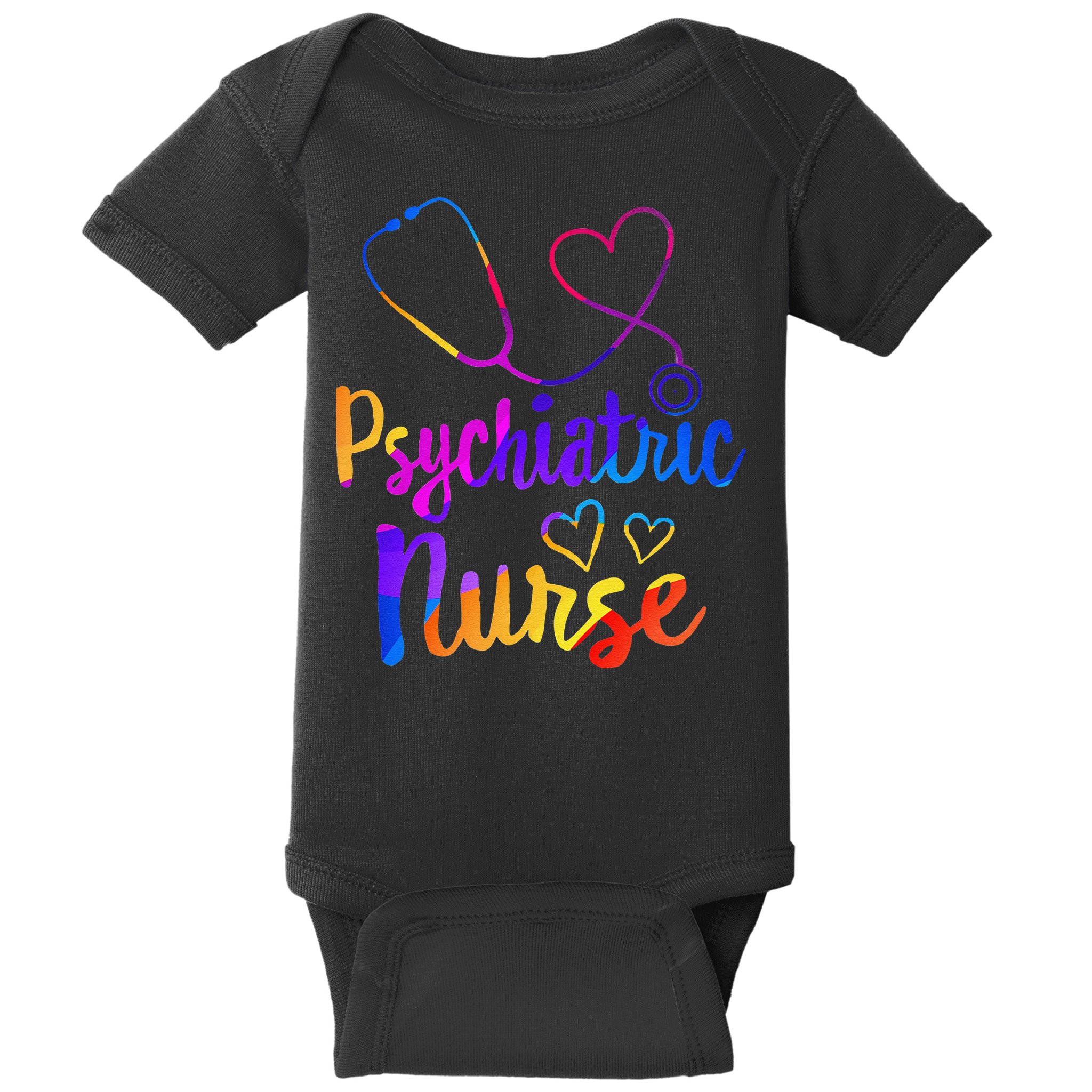 Psychiatric Nurse Week RNtal Health Nursing School Psych Funny Baby Bodysuit