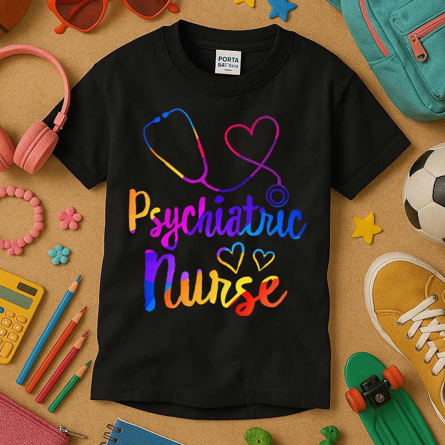 Psychiatric Nurse Week RNtal Health Nursing School Psych Funny Kids T-Shirt