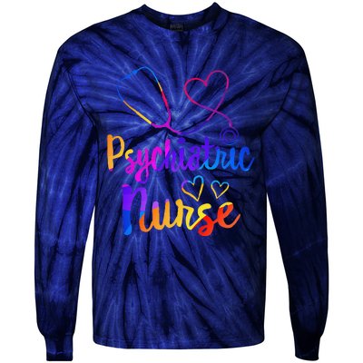 Psychiatric Nurse Week RNtal Health Nursing School Psych Funny Tie-Dye Long Sleeve Shirt