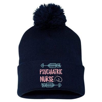 Psychiatric Nurse Week RNtal Health Nursing School Psych Pom Pom 12in Knit Beanie