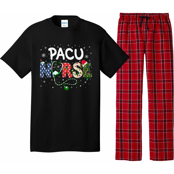 Pacu Nurse Xmas Santa Hat Funny Nursing Christmas Pattern Pajama Set