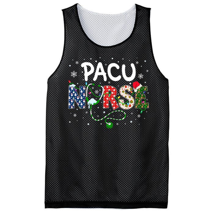 Pacu Nurse Xmas Santa Hat Funny Nursing Christmas Pattern Mesh Reversible Basketball Jersey Tank